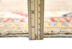 Khaki Tribal Geometric 8'3X9'4 Kazak Oriental Rug