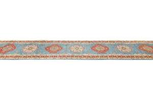 Blue Tribal Geometric 3X14 Kazak Oriental Runner Rug
