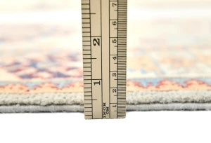 Light Gray Tribal Geometric 3X16 Kazak Oriental Runner Rug