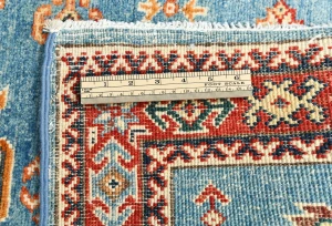 Blue Tribal Geometric 2'3X5'7 Kazak Pakistan Oriental Rug