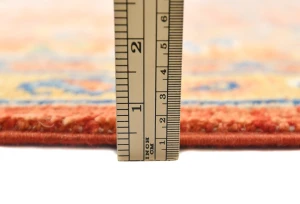 Orange Geometric Tribal 8X10 Oushak Peshawar Oriental Rug