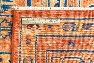 Orange Geometric Tribal 8X10 Oushak Peshawar Oriental Rug