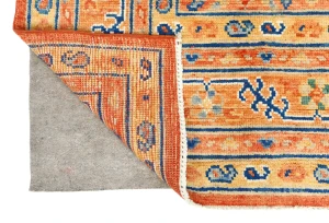 Orange Geometric Tribal 8X10 Oushak Peshawar Oriental Rug