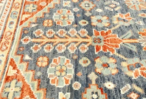Muted Gray Floral 8X10 Oushak Chobi Oriental Rug