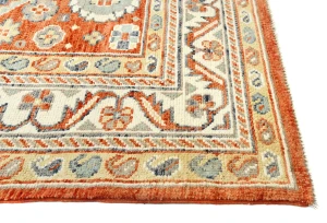 Muted Gray Floral 8X10 Oushak Chobi Oriental Rug