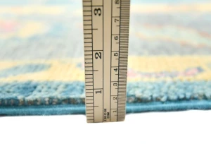 Muted Blue Floral 8X10 Oushak Chobi Oriental Rug