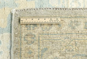 Muted Blue Floral 8X10 Oushak Distressed Oriental Rug