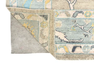 Muted Pastel Brown Transitional Floral 8X10 Oushak Oriental Rug