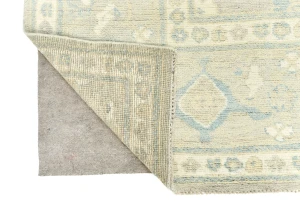 Muted Pastel Brown Floral Distressed 9X12 Oushak Chobi Oriental Rug