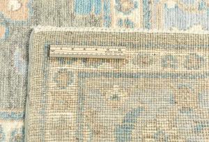 Muted Brown Floral Transitional 9X12 Oushak Oriental Rug