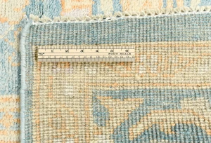 Muted Blue Floral 9X12 Oushak Oriental Rug