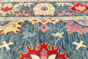 Muted Gray Floral 8X10 Oushak Oriental Rug
