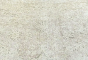 Antique Muted Brown Floral 8X11 Distressed Vintage Oriental Rug