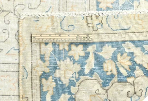 Antique Muted Rust Floral 9X13 Distressed Vintage Oriental Rug
