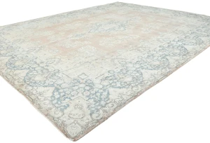 Antique Muted Rust Floral 10X13 Distressed Vintage Oriental Rug