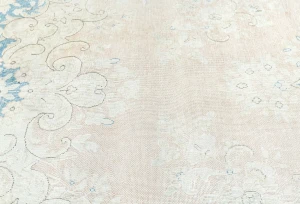 Antique Muted Rust Floral 10X13 Distressed Vintage Oriental Rug