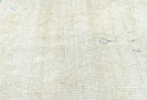 Antique Muted Beige Floral 8X11 Distressed Vintage Oriental Rug
