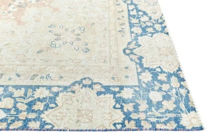 Antique Muted Rust Floral 8X12 Distressed Vintage Oriental Rug