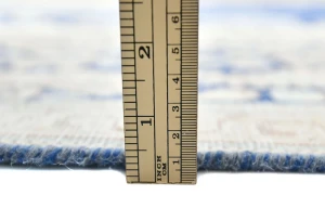 Antique Muted Blue Floral 10X12 Distressed Vintage Oriental Rug