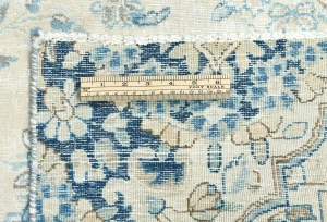 Muted Beige Floral 7'5X11 Distressed Vintage Oriental Rug