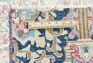 Muted Light Blue Floral 8X11 Distressed Vintage Oriental Rug