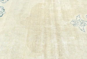 Muted Beige Floral 6X8 Distressed Vintage Oriental Rug