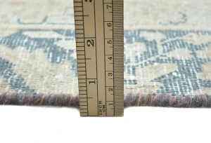 Antique Muted Beige Floral 8X12 Distressed Vintage Oriental Rug