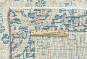 Antique Muted Beige Floral 8X12 Distressed Vintage Oriental Rug