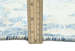 Muted Floral 9X12 Distressed Vintage Oriental Rug