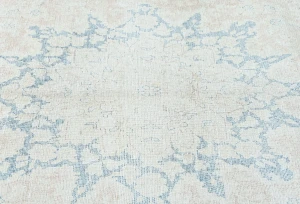 Muted Floral 9X12 Distressed Vintage Oriental Rug