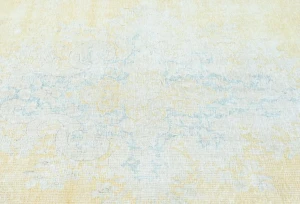Antique Muted Gold Floral 9X12 Distressed Vintage Oriental Rug