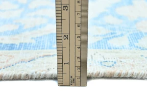 Antique Muted Cream Floral 9X12 Distressed Vintage Oriental Rug