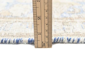 Antique Muted Beige Floral 10X13 Distressed Vintage Oriental Rug