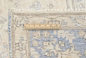 Antique Muted Beige Floral 10X13 Distressed Vintage Oriental Rug