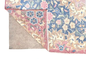 Muted Light Red Floral 6X10 Distressed Vintage Oriental Rug