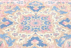Muted Light Red Floral 6X10 Distressed Vintage Oriental Rug