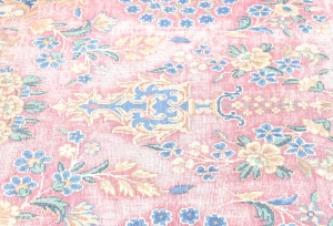 Muted Light Red Floral 6X10 Distressed Vintage Oriental Rug