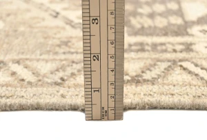 Muted Beige Floral 10X13 Distressed Vintage Oriental Rug