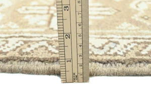 Muted Beige Floral 8X11 Distressed Vintage Oriental Rug