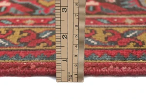 Red Floral 8x11 Distressed Vintage Oriental Rug