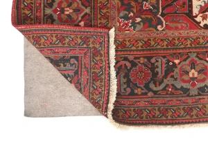 Red Floral 8x11 Distressed Vintage Oriental Rug