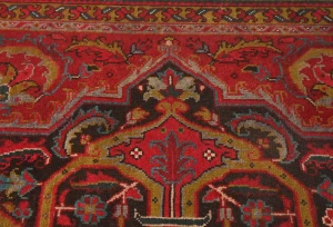 Red Floral 8x11 Distressed Vintage Oriental Rug