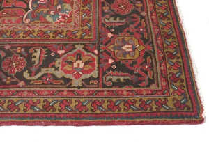 Red Floral 8x11 Distressed Vintage Oriental Rug