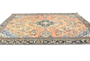 Antique Muted Floral 8X11 Distressed Vintage Oriental Rug