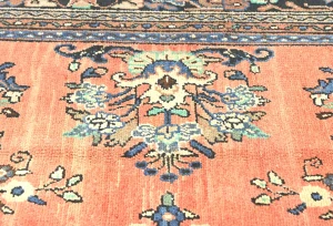 Antique Muted Floral 8X11 Distressed Vintage Oriental Rug