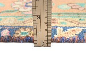 Semi Antique Muted Brown Floral 6X10 Distressed Oriental Rug