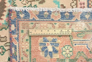 Semi Antique Muted Brown Floral 6X10 Distressed Oriental Rug