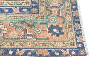 Semi Antique Muted Brown Floral 6X10 Distressed Oriental Rug