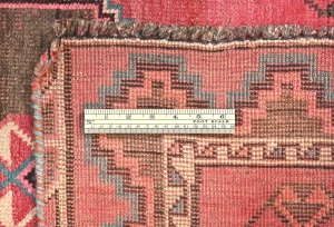 Muted Colors Geometric Tribal 4'5X8'3 Vintage Oriental Rug