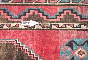 Muted Colors Geometric Tribal 4'5X8'3 Vintage Oriental Rug